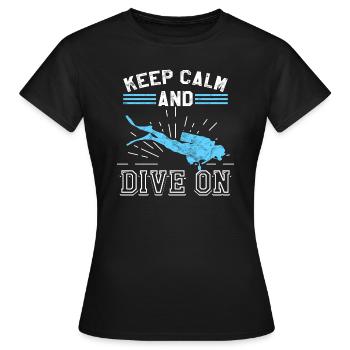 Scuba Diving - Frauen T-Shirt - Schwarz - Vorne - AI Model Female 172 dark (172cm)