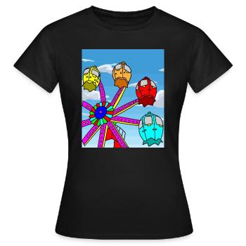 Funfair remunerated amusement park - Women's T-Shirt - black - Front - AI Model Female 172 dark (172cm)
