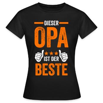 Bester Opa - Frauen T-Shirt - Schwarz - Vorne - AI Model Female 172 dark (172cm)