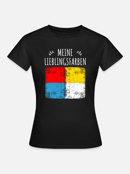 Mainzer Fastnacht Farben - Frauen T-Shirt - Schwarz