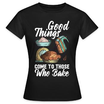 Bäcker Brot Backen Hobbybäcker - Frauen T-Shirt - Schwarz - Vorne - AI Model Female 172 dark (172cm)