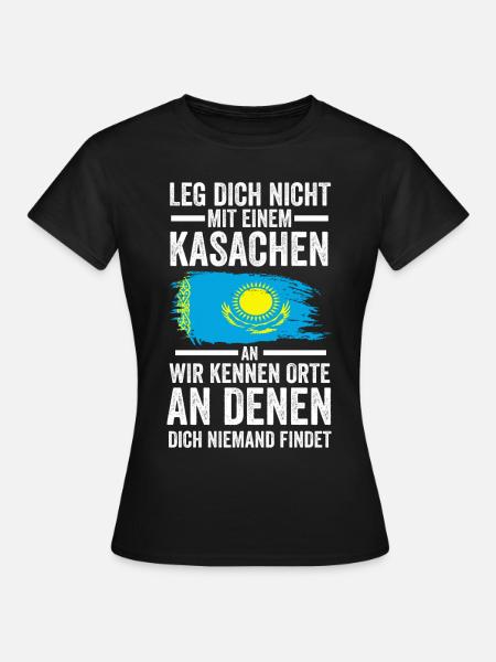 Kasachstan Kasache Kasachisches - Frauen T-Shirt - Schwarz