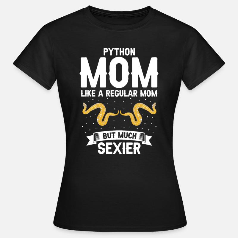 King python design pour les amateurs de serpents - T-shirt Femme - noir