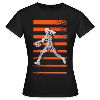 Basketball féminin Basketball féminin - T-shirt Femme - noir - Devant - AI Model Female 172 dark (172cm)