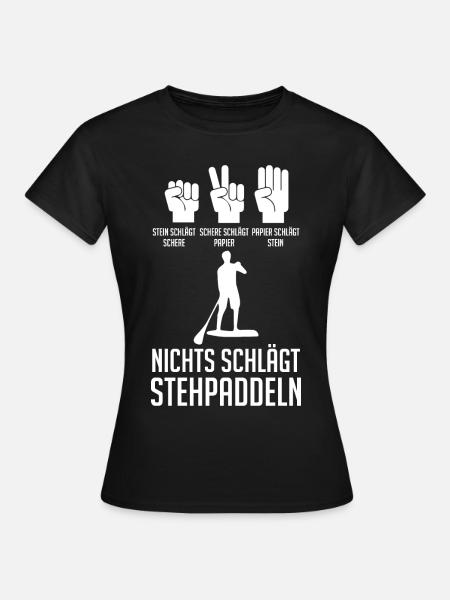 Stand Up Paddeling - Frauen T-Shirt - Schwarz