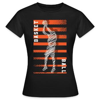Basketball Basketballer - Frauen T-Shirt - Schwarz - Vorne - AI Model Female 172 dark (172cm)