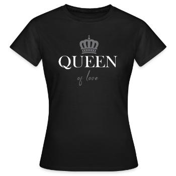 Queen of love - Frauen T-Shirt - Schwarz - Vorne - AI Model Female 172 dark (172cm)