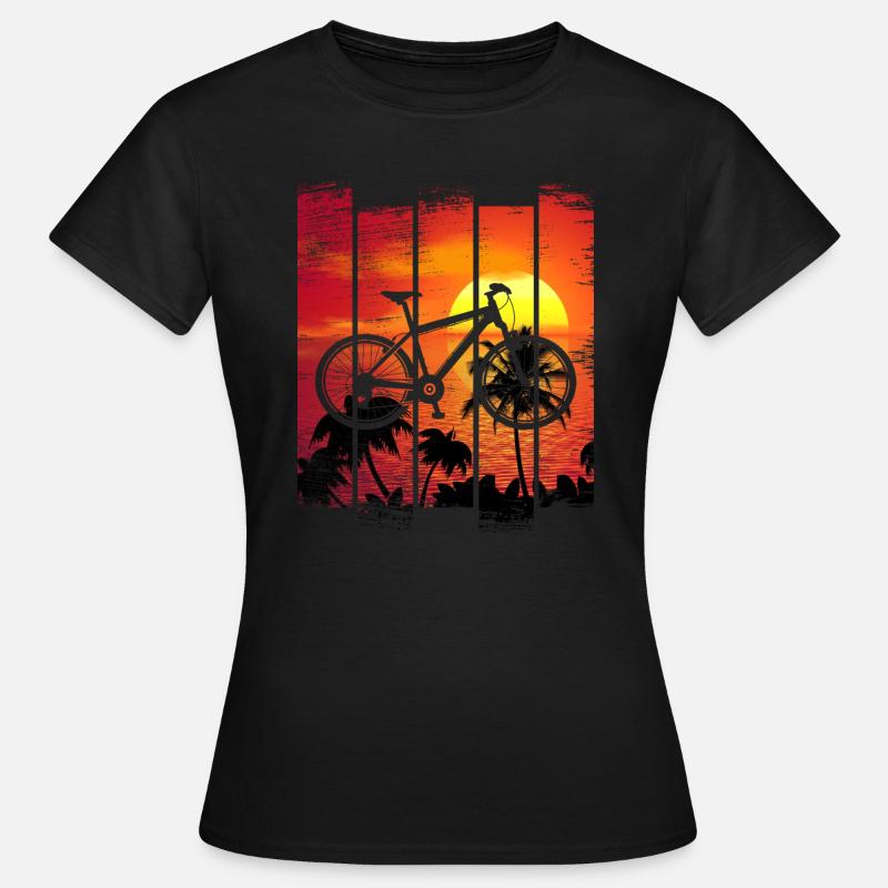 Mountain biker Evolution - chemise premium - T-shirt Femme - noir