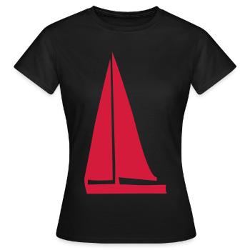 bateau à voile - T-shirt Femme - noir - Devant - AI Model Female 172 dark (172cm)