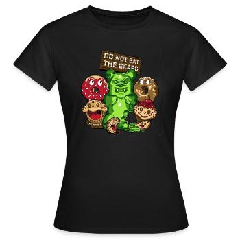 Essen Sie die Bären nicht - Frauen T-Shirt - Schwarz - Vorne - AI Model Female 172 dark (172cm)