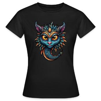 Créature fantastique adorable - T-shirt Femme - noir - Devant - AI Model Female 172 dark (172cm)