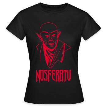 Nosferatu le vampire (rouge) - T-shirt Femme - noir - Devant - AI Model Female 172 dark (172cm)