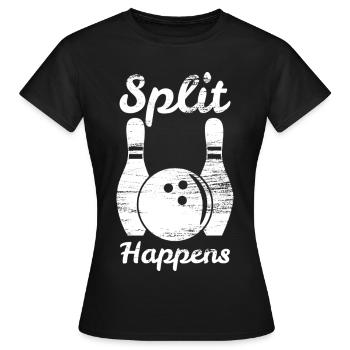 Bowling Split - Women's T-Shirt - black - Front - AI Model Female 172 dark (172cm)
