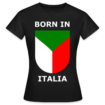 Geboren in Italia Schild - Frauen T-Shirt - Schwarz - Vorne - AI Model Female 172 dark (172cm)