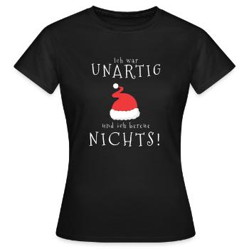 Weihnachten - Frauen T-Shirt - Schwarz - Vorne - AI Model Female 172 dark (172cm)