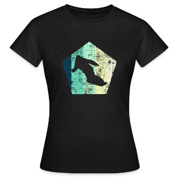 Snowboarding - Frauen T-Shirt - Schwarz - Vorne - AI Model Female 172 dark (172cm)