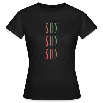 Soleil Soleil Soleil - T-shirt Femme - noir - Devant - AI Model Female 172 dark (172cm)