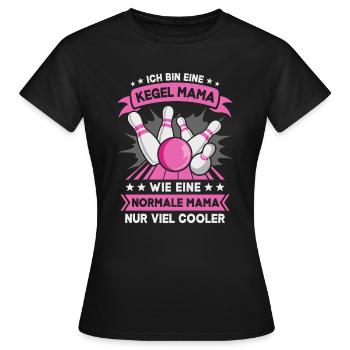 Kegeln Kegler Kegel Mama Kegelbahn Kegeltour - Frauen T-Shirt - Schwarz - Vorne - AI Model Female 172 dark (172cm)