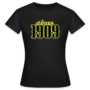 depuis 1909 (noir) - T-shirt Femme - noir - Devant - AI Model Female 172 dark (172cm)