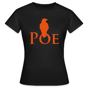 Poe Raven - T-shirt Femme - noir - Devant - AI Model Female 172 dark (172cm)
