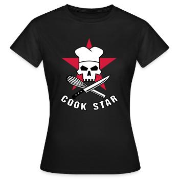 cook_star_2 - Frauen T-Shirt - Schwarz - Vorne - AI Model Female 172 dark (172cm)