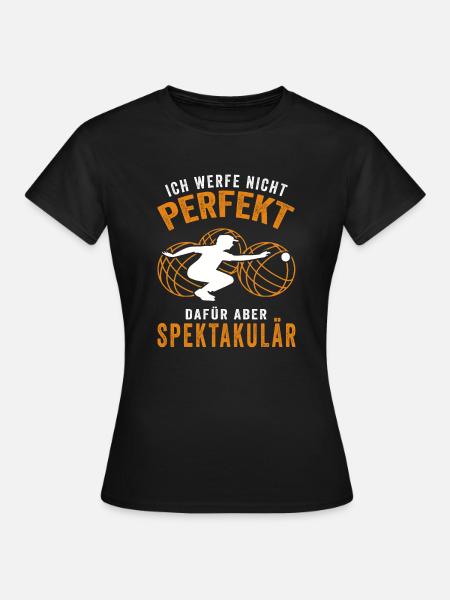 Boule Spiel Petanque Crossboule - Frauen T-Shirt - Schwarz