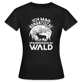 Jäger Jagd jagen Rotwild - Frauen T-Shirt - Schwarz - Vorne - AI Model Female 172 dark (172cm)