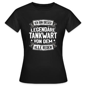 Tankwart Tankstelle Zapfsäule - Frauen T-Shirt - Schwarz - Vorne - AI Model Female 172 dark (172cm)