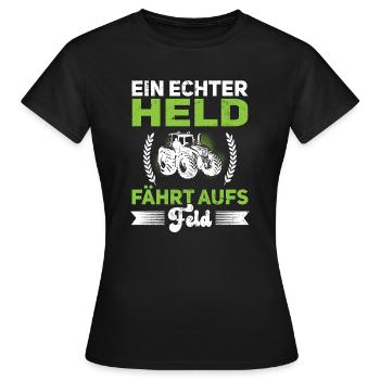 Traktor Landwirt Landmaschinenmechaniker - Frauen T-Shirt - Schwarz - Vorne - AI Model Female 172 dark (172cm)
