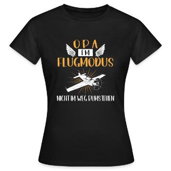 Modèle volant RC Avion modèle Grand-père - T-shirt Femme - noir - Devant - AI Model Female 172 dark (172cm)