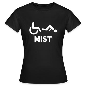 Lustiger Rollstuhlfahrer - Frauen T-Shirt - Schwarz - Vorne - AI Model Female 172 dark (172cm)