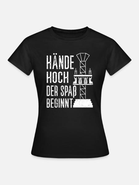Achterbahn Freizeitpark Rollercoaster - Frauen T-Shirt - Schwarz