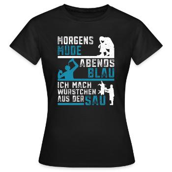 Boucher Boucher Boucherie Boucherie Fleischer - T-shirt Femme - noir - Devant - AI Model Female 172 dark (172cm)