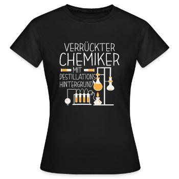 Chemielaborant Wahnsinniger Chemiker - Frauen T-Shirt - Schwarz - Vorne - AI Model Female 172 dark (172cm)