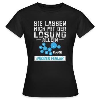 Chemielaborant Wahnsinniger Chemiker - Frauen T-Shirt - Schwarz - Vorne - AI Model Female 172 dark (172cm)