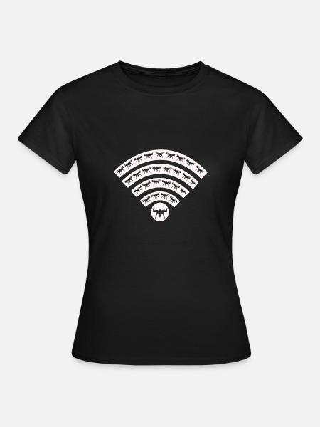 Quadrocopter FPV Drohne Drohnenflieger - Frauen T-Shirt - Schwarz