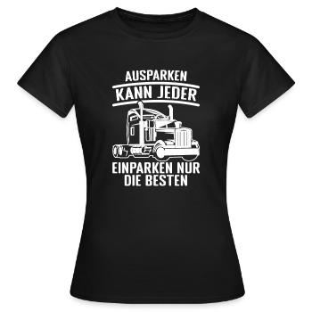 LKW Fahrer Brummi Spedition - Frauen T-Shirt - Schwarz - Vorne - AI Model Female 172 dark (172cm)