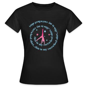 Radschlag Gymnastique répétée - T-shirt Femme - noir - Devant - AI Model Female 172 dark (172cm)