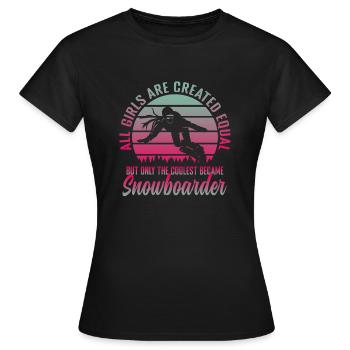 Snowboard Winter Sports Snowboarding - Women's T-Shirt - black - Front - AI Model Female 172 dark (172cm)