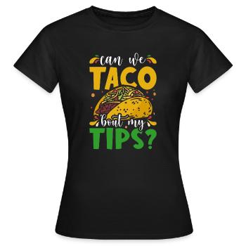 Lustige Kellner Kellner Gastronomie - Frauen T-Shirt - Schwarz - Vorne - AI Model Female 172 dark (172cm)