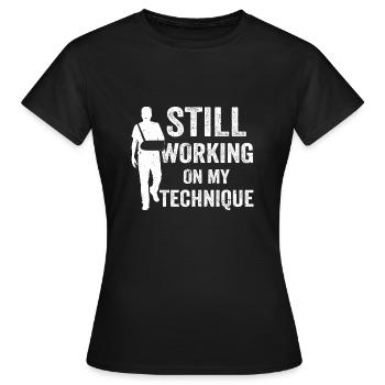 Bras de fer de fer - T-shirt Femme - noir - Devant - AI Model Female 172 dark (172cm)