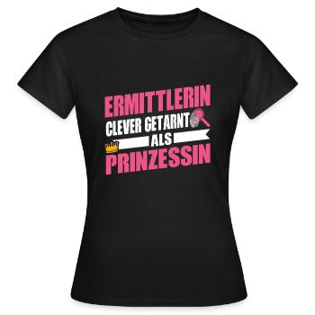 Forsensiker Ermittler des Tatorts - Frauen T-Shirt - Schwarz - Vorne - AI Model Female 172 dark (172cm)