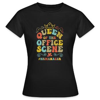 HR Manager Human Resource HR Mitarbeiter - Frauen T-Shirt - Schwarz - Vorne - AI Model Female 172 dark (172cm)