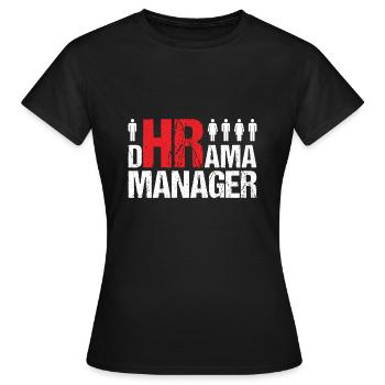 HR Manager Human Resource HR Mitarbeiter - Frauen T-Shirt - Schwarz - Vorne - AI Model Female 172 dark (172cm)