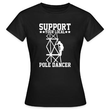 Stylo - T-shirt Femme - noir - Devant - AI Model Female 172 dark (172cm)