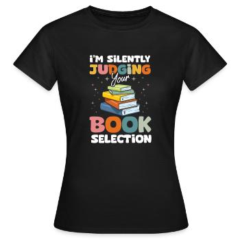 Library Assistant Library Assistant - Women's T-Shirt - black - Front - AI Model Female 172 dark (172cm)