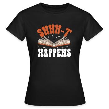 Library Assistant Library Assistant - Women's T-Shirt - black - Front - AI Model Female 172 dark (172cm)