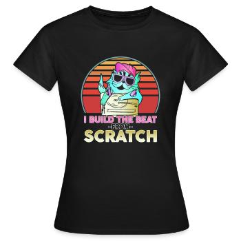 DJ Disc jockey Turntable - Frauen T-Shirt - Schwarz - Vorne - AI Model Female 172 dark (172cm)