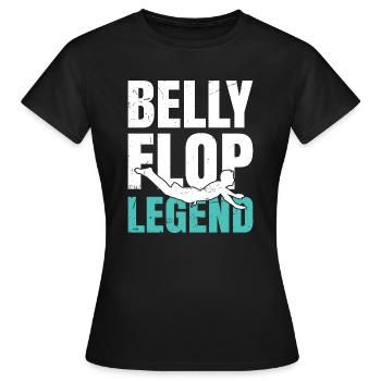 Flop du ventre - T-shirt Femme - noir - Devant - AI Model Female 172 dark (172cm)