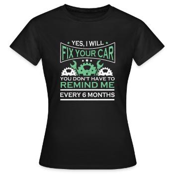 Mécanicien automobile Mécanicien automobile - T-shirt Femme - noir - Devant - AI Model Female 172 dark (172cm)